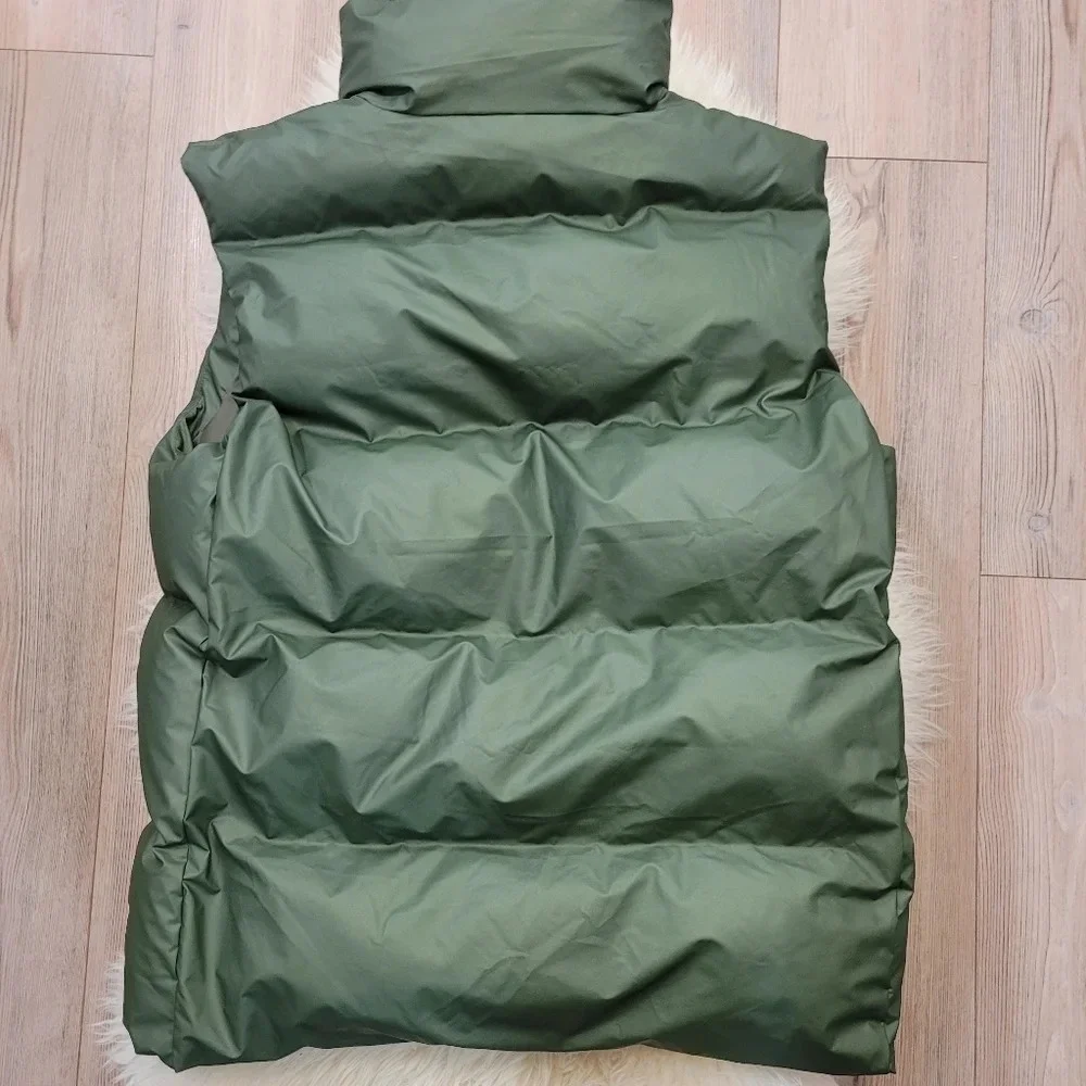 Rains Boxy Puffer Vest Evergreen thermor size XLARGE